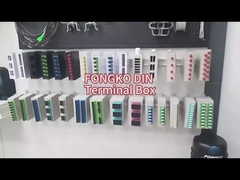 4 Core FC Din Rail Fiber Optical Ftth Terminal Box Splice Box