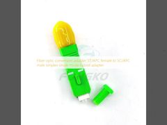 Fiberoptic conversion adapter ST/APC vrouwelijk naar SC/APC mannelijk simplex single mode hybride adapter