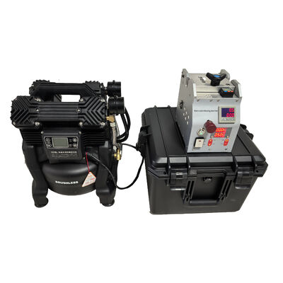 FONGKO Compact Micro Cable Blowing Machine Digital Display Fiber Optic Cable Jetting Machine voor micro duct telecom installatie