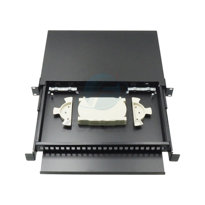 1U ODF 24 de Cassettemodule van de Kernen Optische Vezel breken Tray With-APC SX van Sc Adapters uit