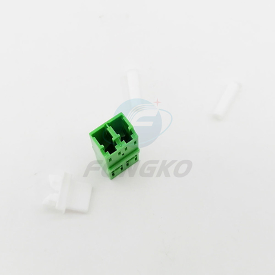 LC APC de Duplex Plastic Adapter van de Gesp Optische Vezel met Metaalgranaatscherf Flangeless