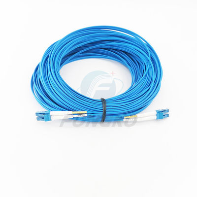 kwaliteit  3m LC/UPC-LC/UPC Duplex Blue Fiber Optic Armored Patch Cord With Lszh Jacket Fabriek