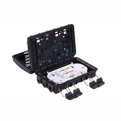 kwaliteit  1x8 Aerial 24 Core Fiber Optic Splice Closure Connection Box For Steel Tube Splitter Fabriek
