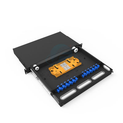 kwaliteit  6-48 Port Sliding ODF Fiber Optic Patch Panel For Data Center Fabriek