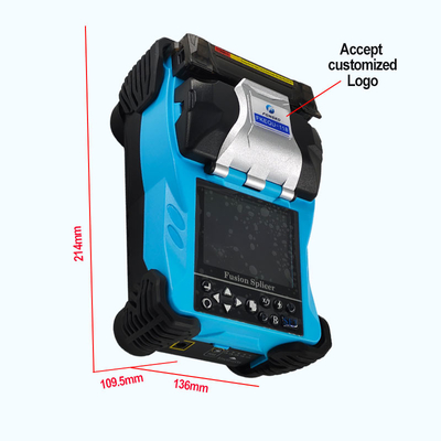 Blue Fiber Optic Fusion Splicer 4800mAh Batterij Chinees/Engels 2 talen Las Splicing Machine