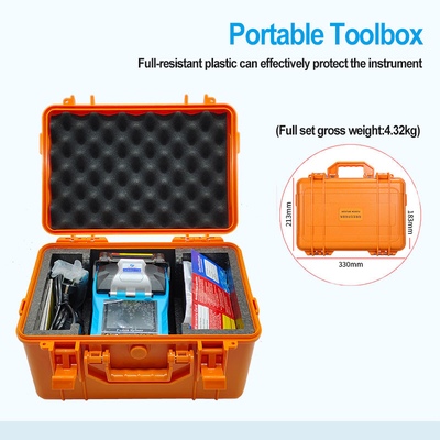 Blue Fiber Optic Fusion Splicer 4800mAh Batterij Chinees/Engels 2 talen Las Splicing Machine