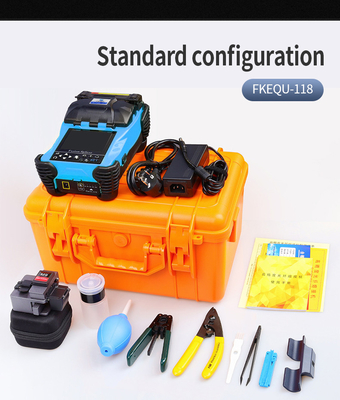 Blue Fiber Optic Fusion Splicer 4800mAh Batterij Chinees/Engels 2 talen Las Splicing Machine