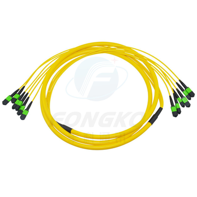 MPO MTP FTTH Glasvezel Patch Cord Multimode Manlijk Vrouwelijk LC-MPO 12 Kernen