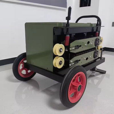Crawler-tractor voor glasvezelkabel