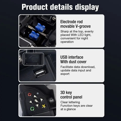 6 Motoren FKEQU-161 Fiber Optic Fusion Splicer 6S FTTH Splicing Machine voor snel splicen
