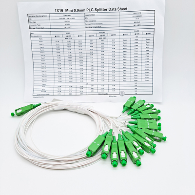 1x2 1x4 1x8 1x16 2x8 2x16 PLC Splitter PLC Fiber Optical Splitter met SC APC UPC Connector
