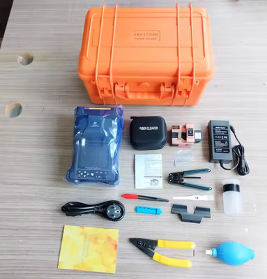FTTH Lassplicer Fiber Optic Fusion Splicer Kit Met 7s Donkerblauwe Taal 2 Talen Chinees/Endlish