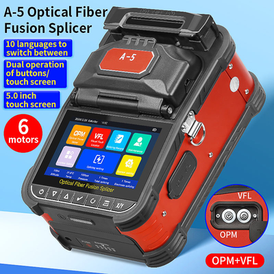 FONGKO A-5 Fibre Optical Fusion Splicer 6 Motor Fiber Core Alignment voor Fiber Optic Splicing Machine
