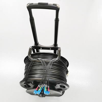 FONGKO Optische kabel Winding Reel Draagbaar veld Optische vezel Jumper Winding Car Pull Rod Mobiele kabel Winding Reel