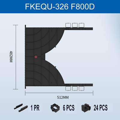 Fongko -kanaaltype 19 inch 24 Poorten Data Center Kabelbeheer Rack Cable Manager
