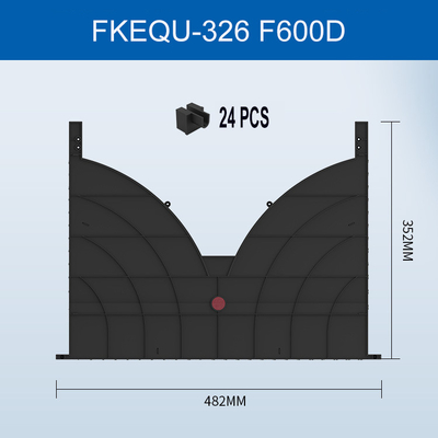 Fongko -kanaaltype 19 inch 24 Poorten Data Center Kabelbeheer Rack Cable Manager
