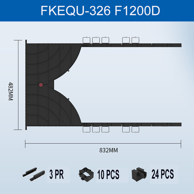 Fongko -kanaaltype 19 inch 24 Poorten Data Center Kabelbeheer Rack Cable Manager