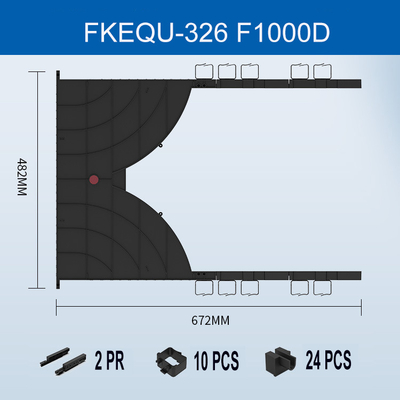 Fongko -kanaaltype 19 inch 24 Poorten Data Center Kabelbeheer Rack Cable Manager