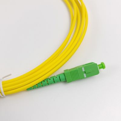 Optisch patch cord Yellow Pigtail SC/APC G652D Single Mode LSZH 1M Simplex 2.0mm Fiber Optic Patch Cord