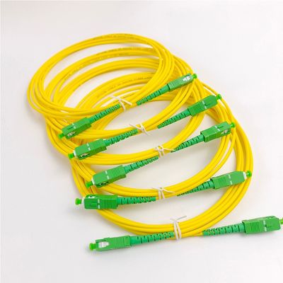 Optisch patch cord Yellow Pigtail SC/APC G652D Single Mode LSZH 1M Simplex 2.0mm Fiber Optic Patch Cord