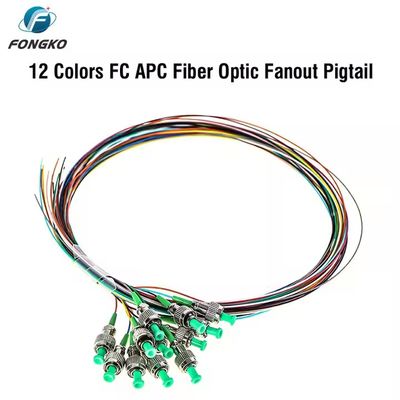 Glasvezel SM Fiber Pigtail 12 ader 0.9mm G652D PVC LC FC SC ST UPC APC fiber pigtail