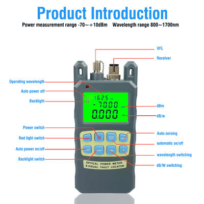 FONGKO 70+10dBm 10mw Glasvezelstroommeter 10km Kabeltester Tool Visuele Fout Locator All-in-One Glasvezel Kabeltester