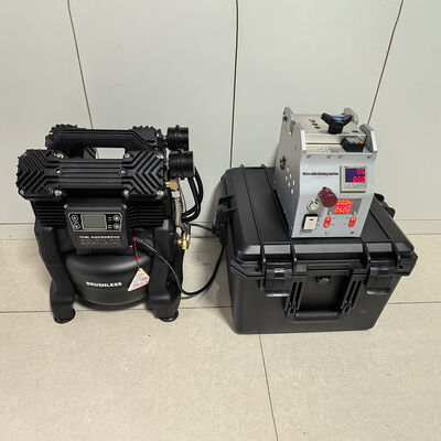 FONGKO Compact Micro Cable Blowing Machine Digital Display Fiber Optic Cable Jetting Machine voor micro duct telecom installatie