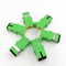 SC/APC groene Shell Simplex Adapter With Auto-de Vezel Optische Adapter van Blindsm Sc