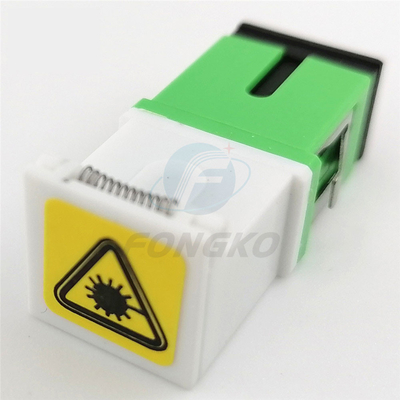 Single-mode vezeladapter Wit Groen Schelp SC/APC Automatische sluiteradapter met metalen schrapnel en temperatuurstabiliteit ≤0,20dB