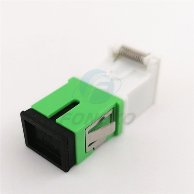 Single-mode vezeladapter Wit Groen Schelp SC/APC Automatische sluiteradapter met metalen schrapnel en temperatuurstabiliteit ≤0,20dB