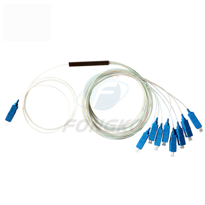 1x8 1 1*32 1*64 FTTH PLC Steel Tube Splitter SC UPC 0.9mm Fiber Optic PLC Splitter