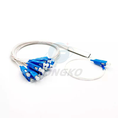 1x8 1 1*32 1*64 FTTH PLC Steel Tube Splitter SC UPC 0.9mm Fiber Optic PLC Splitter