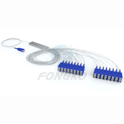 1x8 1 1*32 1*64 FTTH PLC Steel Tube Splitter SC UPC 0.9mm Fiber Optic PLC Splitter