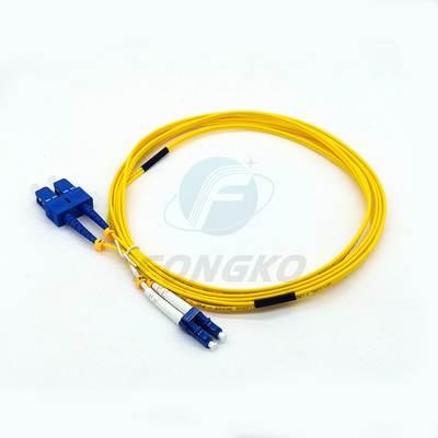 Koord 3 van het vezelflard meet Groene Dublex Lc aan Sc-de Kabel Singlemode Duplexvezel Optische Duplexlc van het Vezelflard - Sc-patchcor