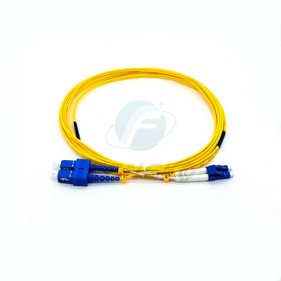 Koord 3 van het vezelflard meet Groene Dublex Lc aan Sc-de Kabel Singlemode Duplexvezel Optische Duplexlc van het Vezelflard - Sc-patchcor