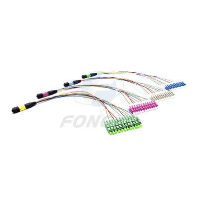 8/12/24 Fiber MTP MPO naar LC Fanout Patch Cable voor FTTB 0,9 mm MPO Connector Type