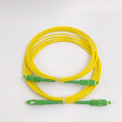 Optisch patch cord Yellow Pigtail SC/APC G652D Single Mode LSZH 1M Simplex 2.0mm Fiber Optic Patch Cord